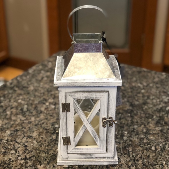 urban supply ltd Other - 🆕 Wood & Galvanized Metal Flameless LED Lantern